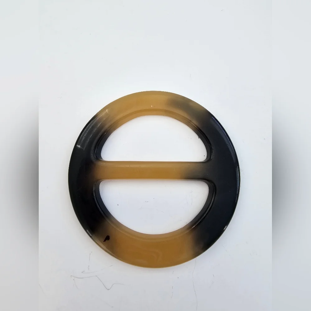 Vintage Mid-Century Circular Faux Horn Slide Buckle – 2